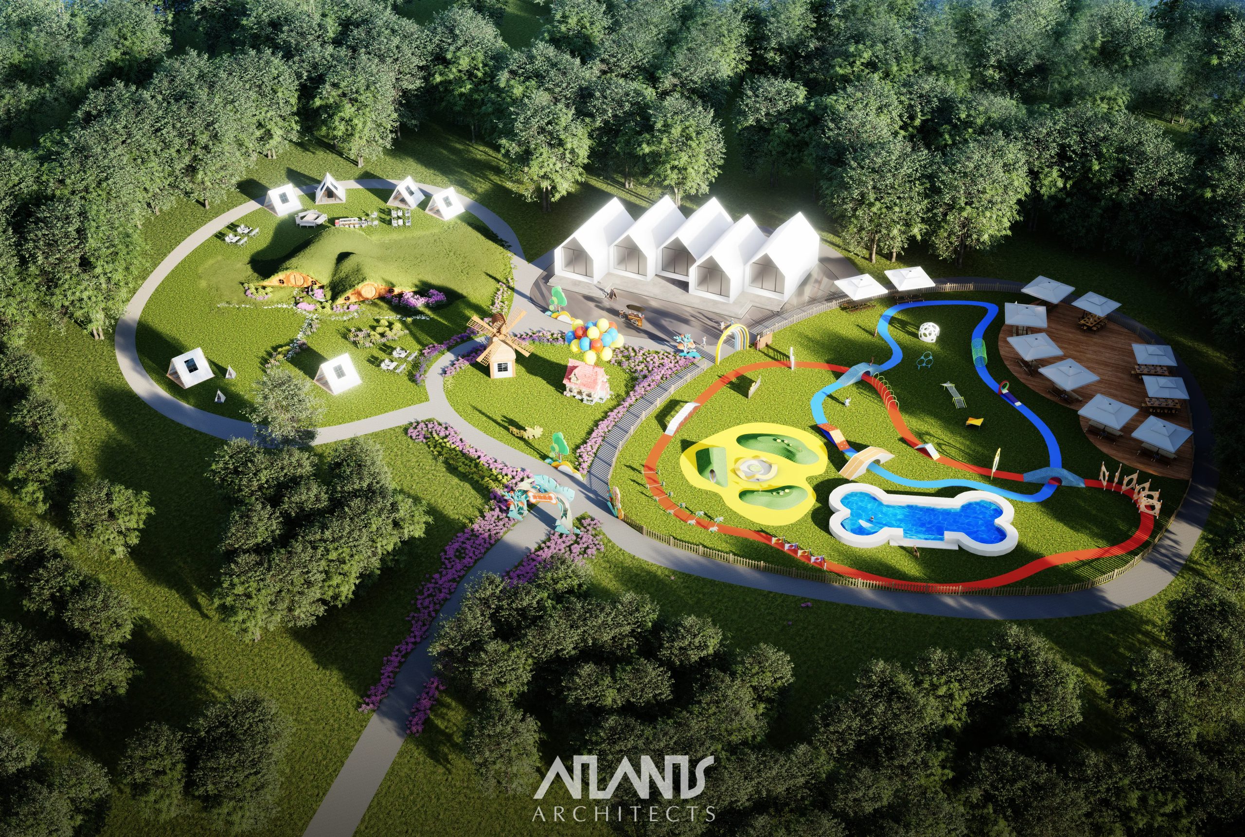 Thiết Kế Khu Vui Chơi Ngoài Trời Cho Khu Du Lịch Sinh Thái | Atlantis Architects